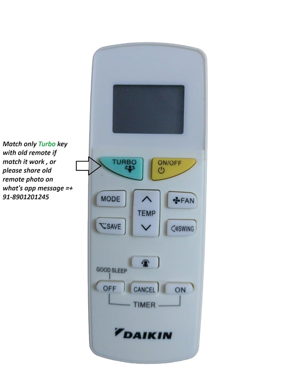 Replacement Compatible Remote Control for DAIKIN AC